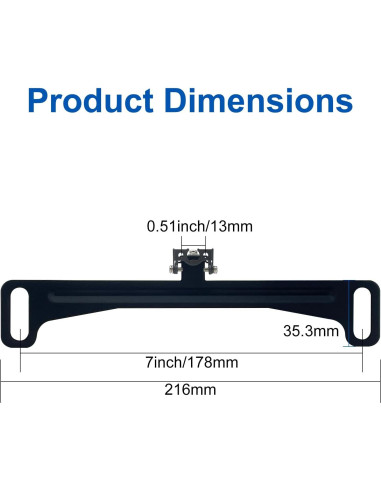 Soporte de Cámara de Visión Trasera Universal Negro 02