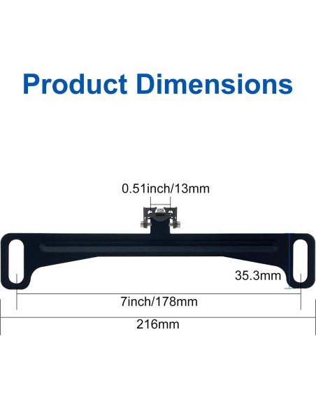 Soporte de Cámara de Visión Trasera Universal Negro 02