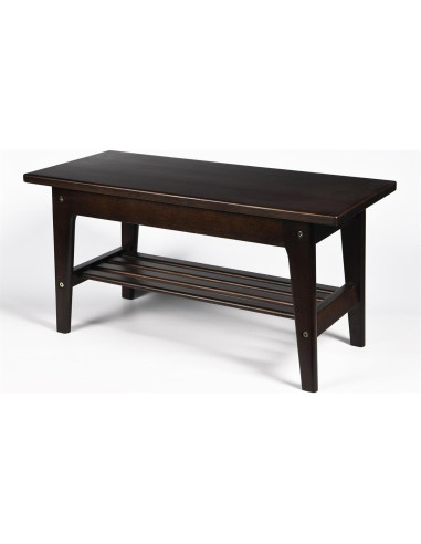 Banco de Zapatos CONSDAN de Madera Nogal Oscuro 2 Niveles