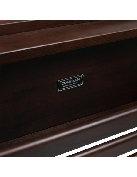 Banco de Zapatos CONSDAN de Madera Nogal Oscuro 2 Niveles