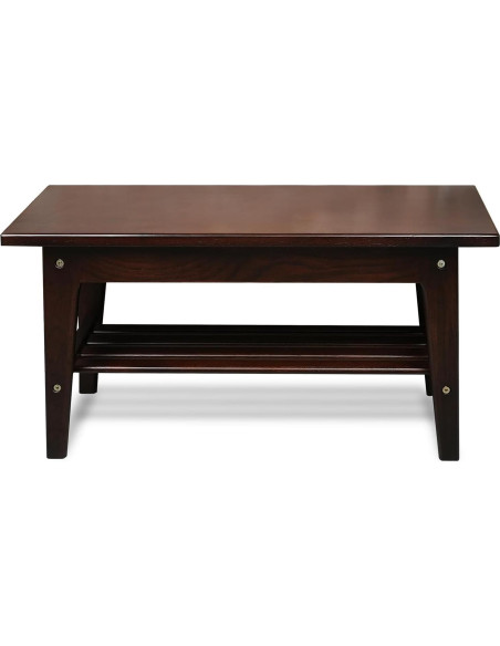 Banco de Zapatos CONSDAN de Madera Nogal Oscuro 2 Niveles