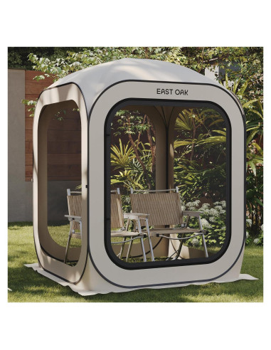 Carpa Pop-Up EAST OAK 4x4m Beige con Bolsa de Transporte