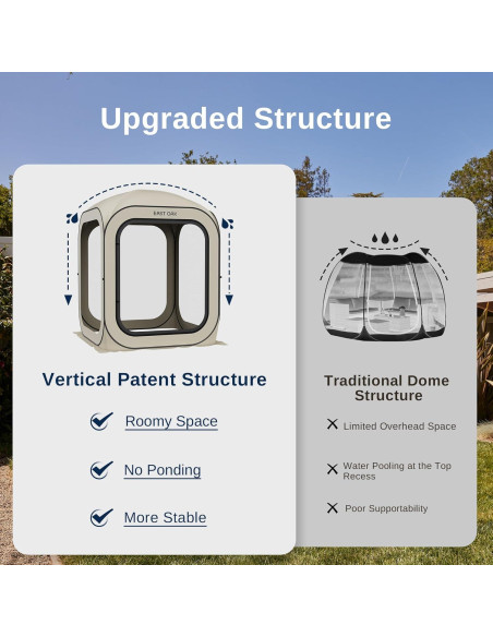 Carpa Pop-Up EAST OAK 4x4m Beige con Bolsa de Transporte