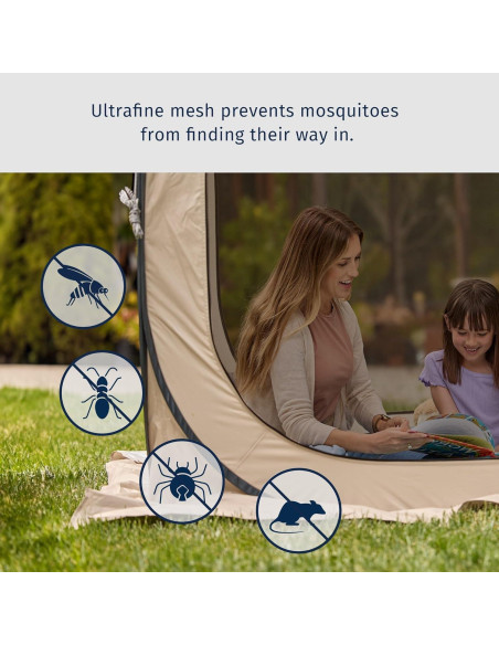 Carpa Pop-Up EAST OAK 4x4m Beige con Bolsa de Transporte