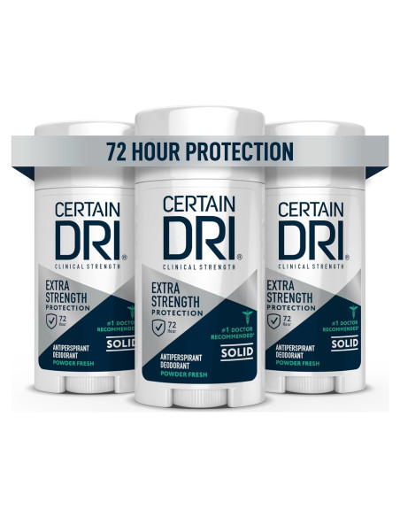 Antitranspirante Clínico Certain Dri 3x48.51g - Protección 72h