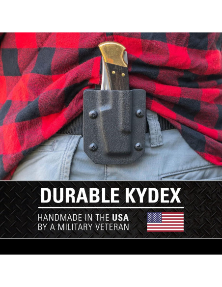 Funda Kydex Clip & Carry para Cuchillo Buck 110/112 - Marrón