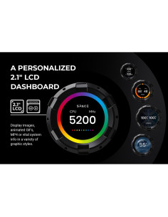 Enfriador Líquido AIO ID-COOLING SL240 240mm ARGB LCD 2.1" 2