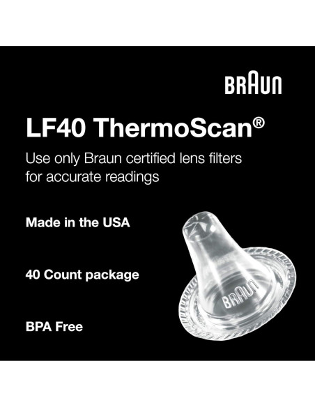 Filtros de Lente Braun ThermoScan 40 Cubiertas Desechables