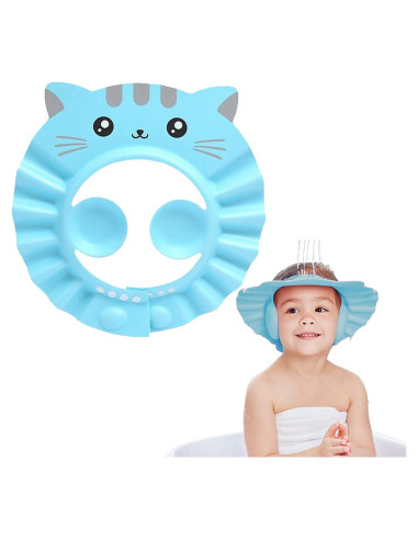 Gorro de Ducha para Bebé PENINSULA LOVE Ajustable EVA Rosa/Verde/Azul/Amarillo