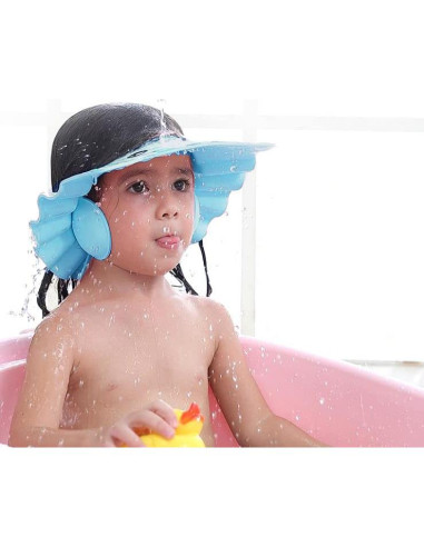 Gorro de Ducha para Bebé PENINSULA LOVE Ajustable EVA Rosa/Verde/Azul/Amarillo