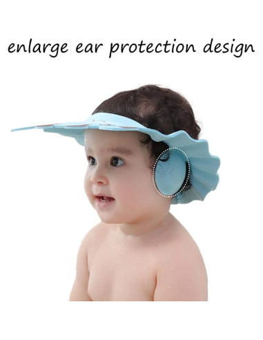 Gorro de Ducha para Bebé PENINSULA LOVE Ajustable EVA Rosa/Verde/Azul/Amarillo