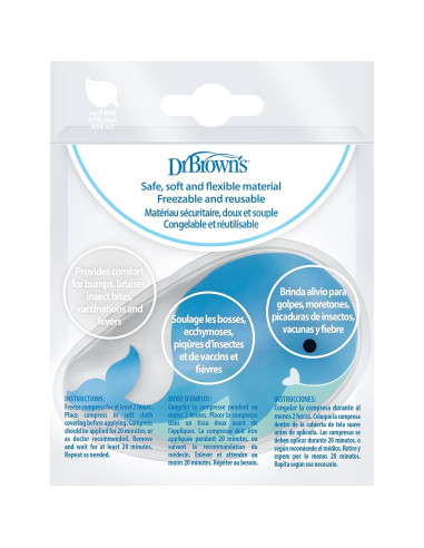 Compresa Fría Dr. Brown para Bebés - Alivio Natural, 2 Paquetes