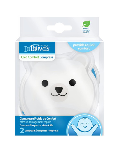 Compresa Fría Dr. Brown para Bebés - Alivio Natural, 2 Paquetes