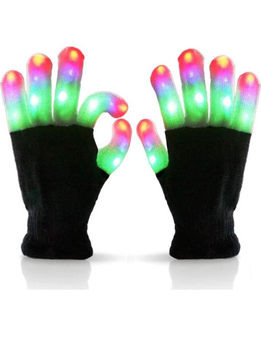 Guantes LED Luwint Iluminados para Fiestas - 6 Modos de Luz