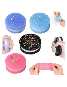 Kit Taba Squishy 4 Piezas Linkho Alivio Estrés Galleta Kawaii