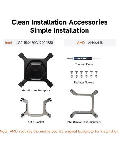 Enfriador de CPU PCCOOLER DC360, 360mm AIO Refrigeración Líquida