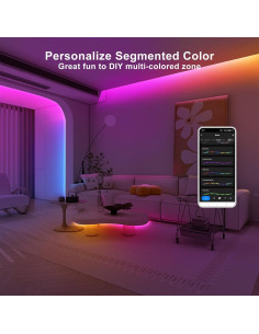 Luz de tira LED COB RGB+IC Tatazone 2.00m Bluetooth App 2