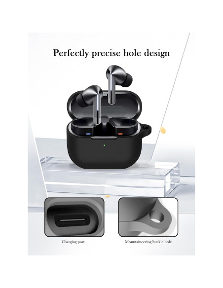 Funda de Silicona para Samsung Galaxy Buds 3 Pro - Negro