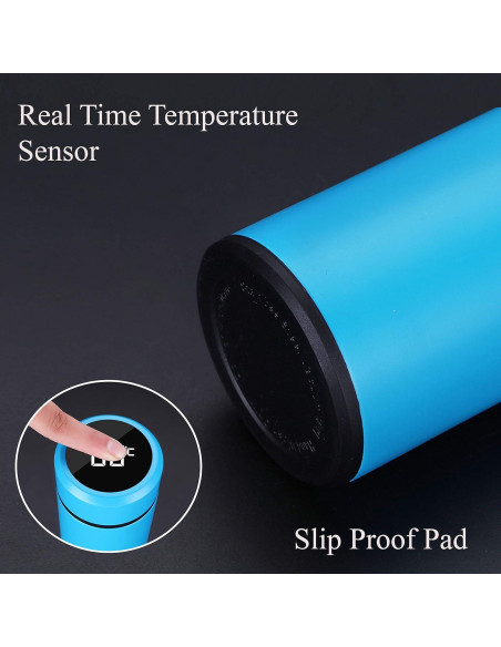 Taza de Viaje Ushopwedrop Azul 500ml Acero Inoxidable Aislada