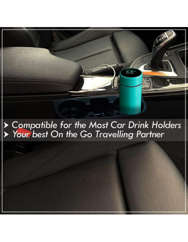 Taza de Viaje Ushopwedrop Azul 500ml Acero Inoxidable Aislada