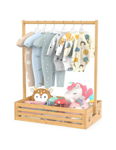 Perchero para Bebés y Mascotas BAMBOOHOMIE con Almacenamiento