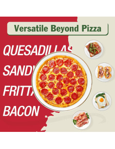 Hacedor de Pizza 1000W JK-511, Plato Antiadherente 21.6 cm 2