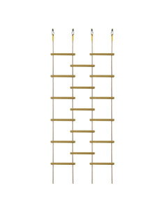 Escalera de Cuerda de Madera Natural NBLOVE 3 en 1 para Niños