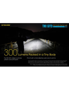 Linterna de Llavero Nitecore Tiki GITD Azul 300 Lúmenes USB-C 2