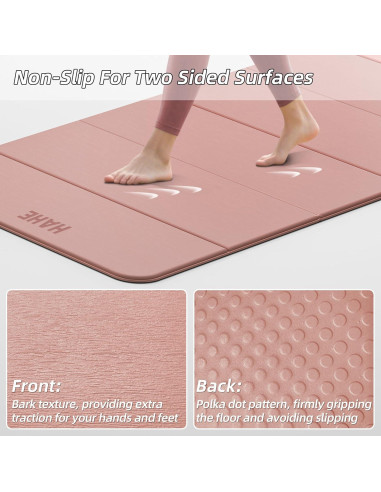 Alfombrilla de Yoga Plegable HAHE Rosa 188x81cm Antideslizante