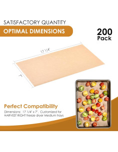 Papeles para Hornear KitchenRaku 200 Hojas 33.7x17.8cm 2