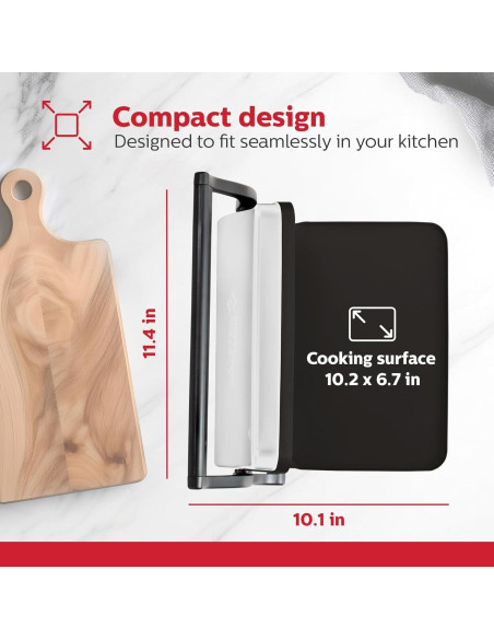 Plancha Eléctrica Holstein Housewares para Sándwiches 31.4x15.2cm