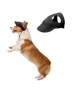 Gorra para Perros HDKUW Ajustable Negra Tamaño S