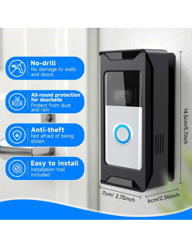 Soporte de Timbre de Video Antirrobo TagRecove Ajustable