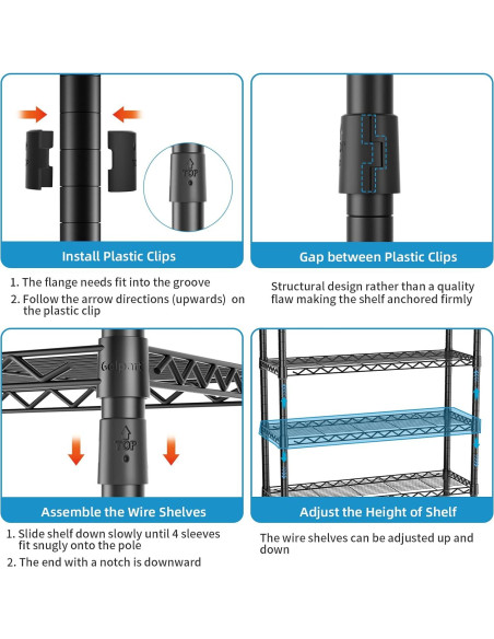 Estante sobre lavadora Golpart 2 niveles ajustable negro