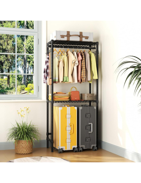 Estante sobre lavadora Golpart 2 niveles ajustable negro