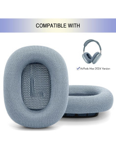 Almohadillas de Reemplazo GVOEARS para Apple AirPods Max 2024 - Malla Azul 2
