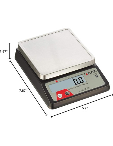 Báscula Digital Taylor TE32FT 0.91 kg Acero Inoxidable