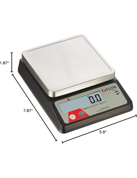 Báscula Digital Taylor TE32FT 0.91 kg Acero Inoxidable