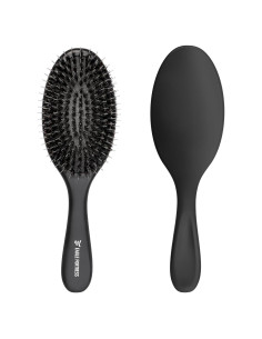 Cepillo Desenredador EAGLE FORTRESS con Cerdas de Jabalí y Nylon - Negro