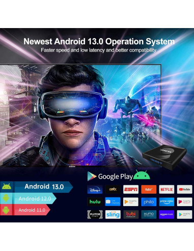 Caja Android TV GREVA PRO13-8K 2GB RAM 16GB ROM 8K HDR