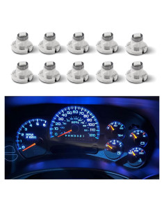 10 Bombillas LED T4.2 HQRNYP 10mm Azul para Tablero de Coche