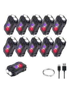 Linterna Mini EDC KunHe Recargable USB-C 10 Piezas 280 Lúmenes