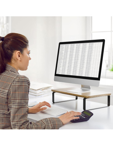 Soporte de Madera para Monitor KIBAGA 38.1x22.9x8.9 cm