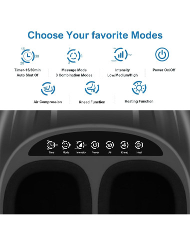 Masajeador de pies Shiatsu WERTYI con calor y control remoto