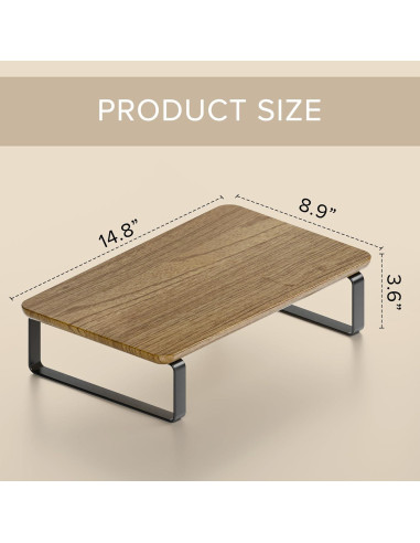 Soporte de Madera para Monitor KIBAGA 38.1x22.9x8.9 cm
