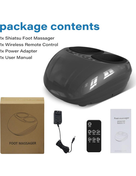 Masajeador de pies Shiatsu WERTYI con calor y control remoto Masajeador de pies Shiatsu WERTYI con calor y control remoto