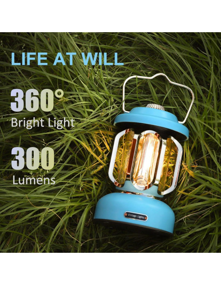 Linterna Retro LED Recargable SEAMAGIC 2000mAh Azul