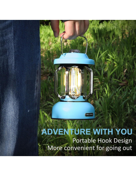 Linterna Retro LED Recargable SEAMAGIC 2000mAh Azul