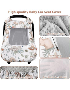 Funda de Asiento de Coche para Bebé CARUILI Invierno a Prueba de Patadas 2