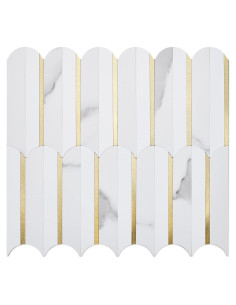 Azulejos DICOFUN PVC 30.48x30.48cm Blanco Mármol Look